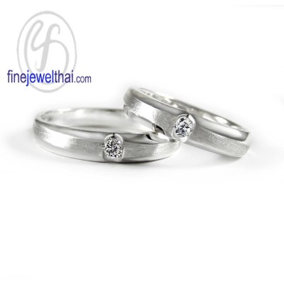 แหวนคู่ แหวนแต่งงาน แหวนทองคำขาว แหวนเพชร แหวนหมั้น-  RC1247WGM